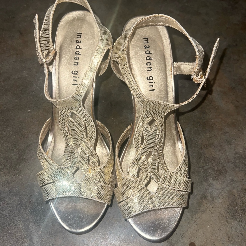 Madden Girl Metallic Gold Heels